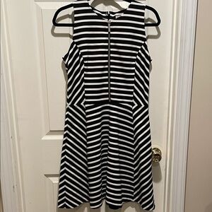Michael Kors striped sleeveless skater dress